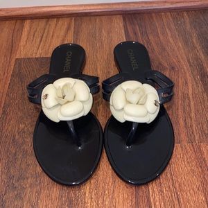 Chanel flower sandals